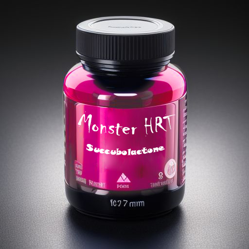 Pink pill bottle labeled 'Succubo-lactone'
