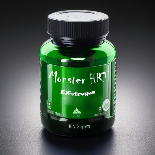 Green pill bottle labeled 'Elf-strogen'